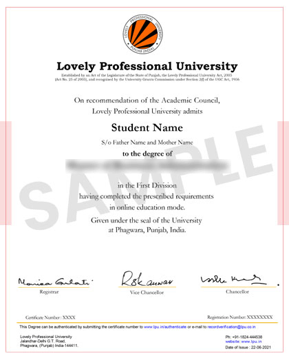 LPU Certificate