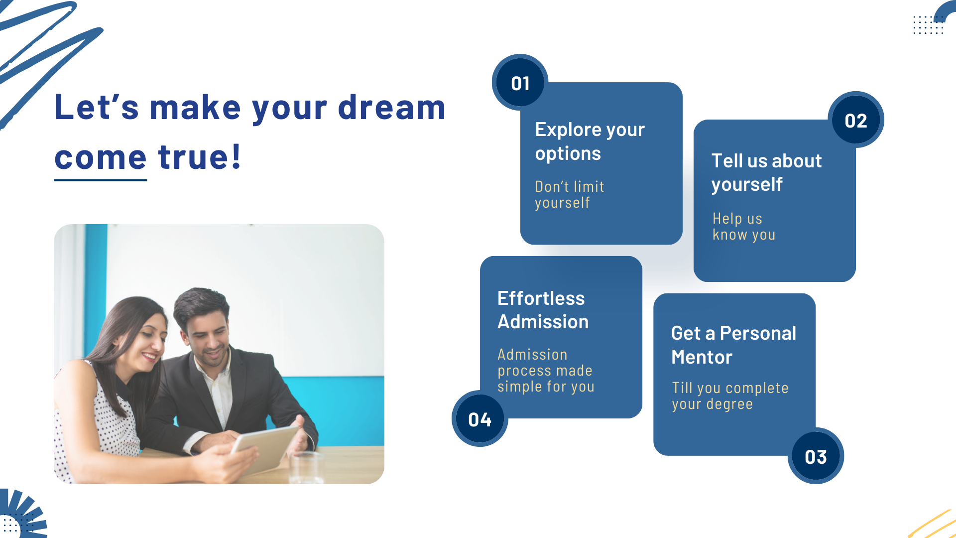 A promotional graphic for an educational program.